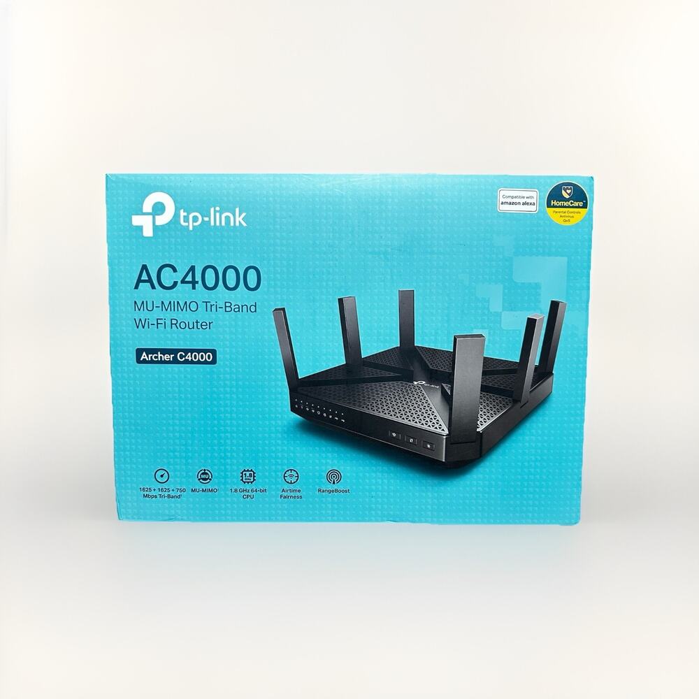TP-Link Archer C4000 AC4000 Tri-Band WiFi 5 Router Gigabit MU-MIMO - Openbox